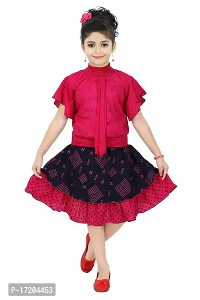 Chandrika Kids floral Skirt and Top Set for Girls-thumb0