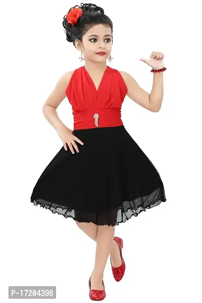 Chandrika Kids Party Midi Dress for Girls-thumb0