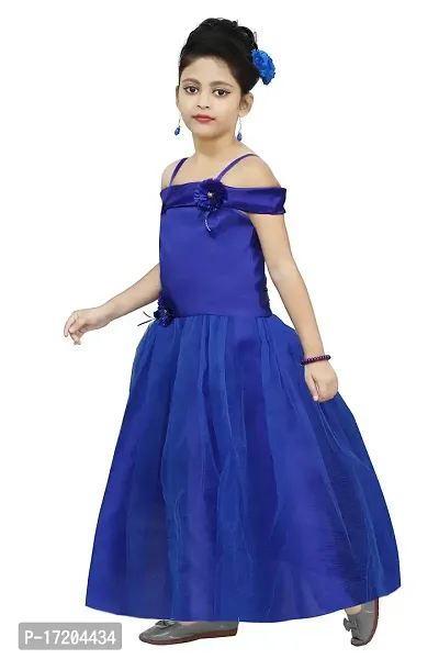 Chandrika Kids Floral Appliqu? Festive Gown Dress for Girls.-thumb3