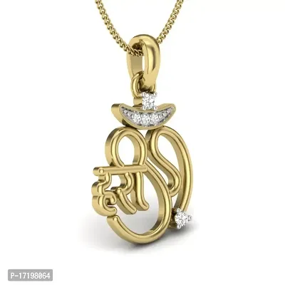 Chandrika Hari Om Gold and Rhodium Plated Alloy God Pendant for Men  Women Made with Cubic Zirconia-thumb2