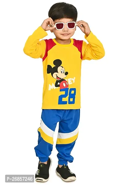 Boys Cotton Yellow Clothing Set