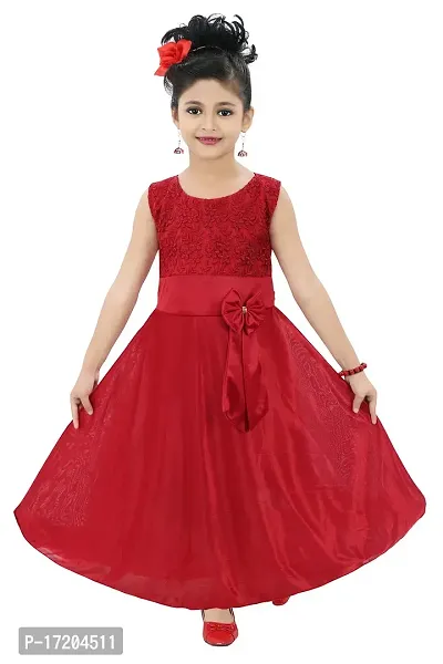 Girls Embroidered Festive Gown Dress