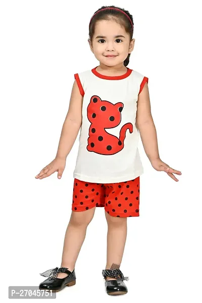 Chandrika new stylish sleveeless Red t-shirt Short pant for kids boys/Girls