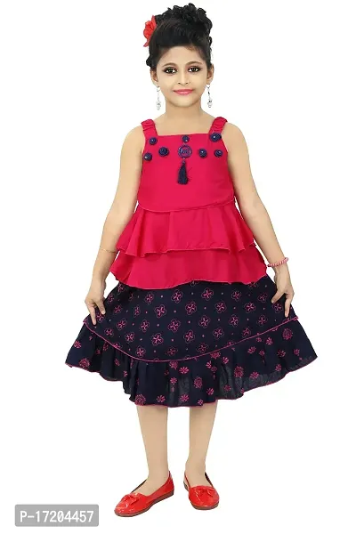 Chandrika Kids Festive Skirt and Top Set for Girls-thumb0