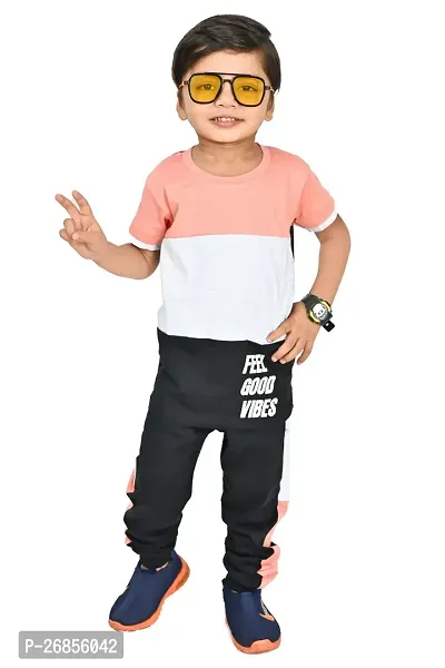 Classic Solid Clothing Set for Kids Boy-thumb0