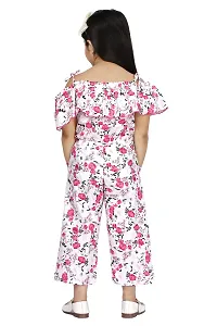 Fabulous Pink Cotton Blend Printed Jumpsuit For Girls-thumb2