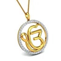 Chandrika Khanda Gold and Rhodium Plated Alloy God Pendant for Men  Women Made with Cubic Zirconia-thumb2