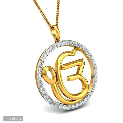 Chandrika Khanda Gold and Rhodium Plated Alloy God Pendant for Men  Women Made with Cubic Zirconia-thumb3