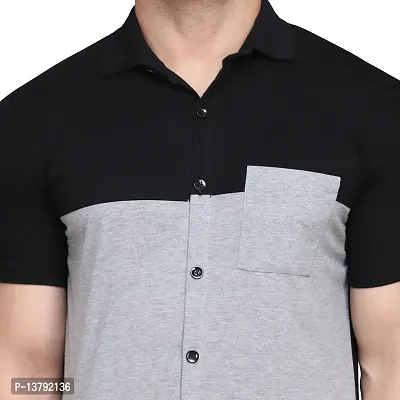 Men's Short Sleeves Spread Shirt (Multi)_S-thumb3