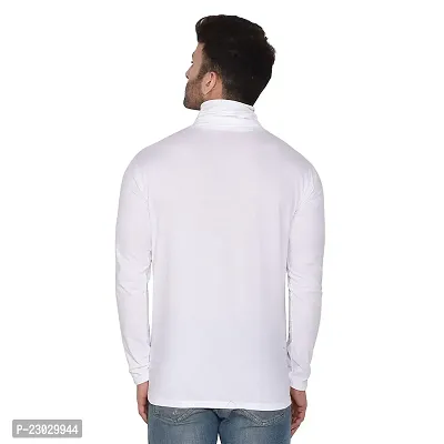 Men's Full Sleeves High Neck Tees ( White )_S-thumb2