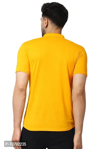 Men's Short Sleeves Spread Shirt (Yellow)_S-thumb2