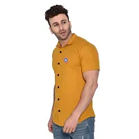 Stylish Cotton Blend Short  Sleeves Shirt For Men-thumb2