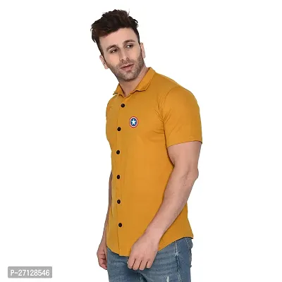 Stylish Cotton Blend Short  Sleeves Shirt For Men-thumb3