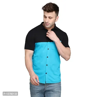 Men's Short Sleeves Spread Shirt (Multi)_S-thumb0