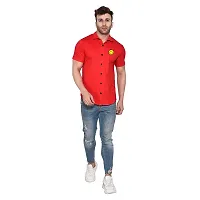 Stylish Cotton Blend Short  Sleeves Shirt For Men-thumb2