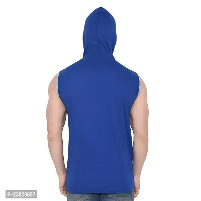 Men's Sleeveless Hooded Tees ( Blue )_S-thumb2