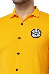 Men's Short Sleeves Spread Shirt (Yellow)_S-thumb1