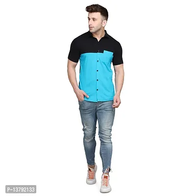 Men's Short Sleeves Spread Shirt (Multi)_S-thumb4