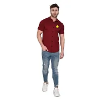 Stylish Cotton Blend Short  Sleeves Shirt For Men-thumb1