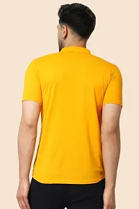 Men's Short Sleeves Spread Collar Shirt (Yellow)_S-thumb1