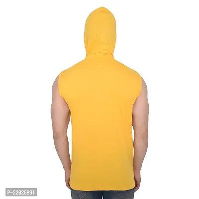 Men's Sleeveless Hooded Tees ( Yellow )_S-thumb2