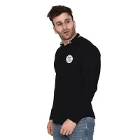 Tfurnish Black Cotton Blend Solid Long Sleeves Casual Shirts For Men-thumb2