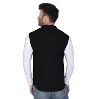 Tfurnish Black Cotton Blend Solid Long Sleeves Casual Shirts For Men-thumb1