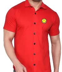 Stylish Cotton Blend Short  Sleeves Shirt For Men-thumb3