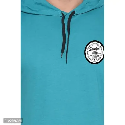 Men's Sleeveless Hooded Tees ( Turquoise )_S-thumb5