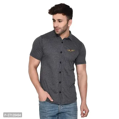 Stylish Cotton Blend Short  Sleeves Shirt For Men