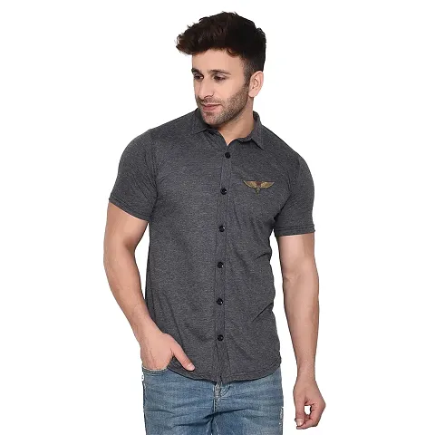 Stylish Blend Short Sleeves Regular Fit Casual Shirt For Men