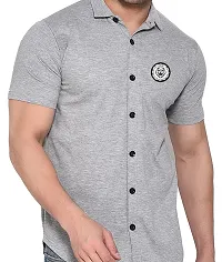 Stylish Cotton Blend Short  Sleeves Shirt For Men-thumb3