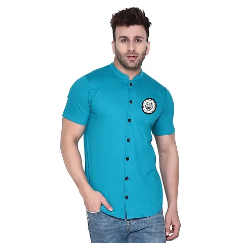 Hot Selling Cotton Blend Short Sleeves Casual Shirt