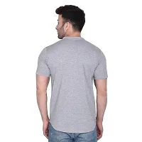 Tfurnish Silver Cotton Blend Solid Short Sleeves Casual Shirts For Men-thumb1