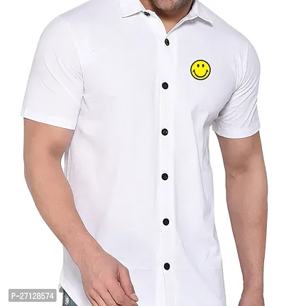 Stylish Cotton Blend Short  Sleeves Shirt For Men-thumb5