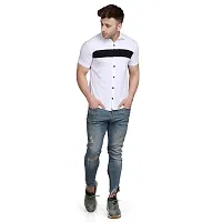 Men's Short Sleeves Spread Shirt (White)_S-thumb1