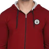 Stylish Cotton Blend Maroon Printed Tees For Men-thumb3