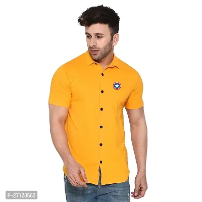 Stylish Cotton Blend Short  Sleeves Shirt For Men