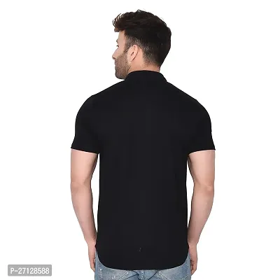 Stylish Cotton Blend Short  Sleeves Shirt For Men-thumb2