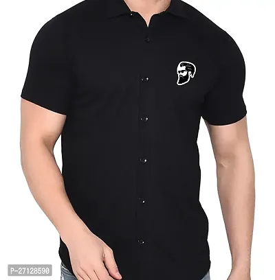 Stylish Cotton Blend Short  Sleeves Shirt For Men-thumb5