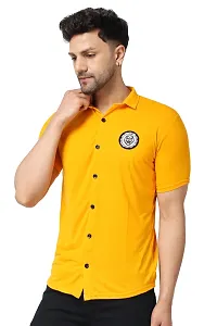 Men's Short Sleeves Spread Shirt (Yellow)_S-thumb4