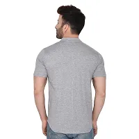 Cotton Blend Solid Short Sleeves Casual Shirts For Men-thumb3