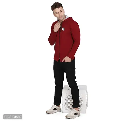 Stylish Cotton Blend Maroon Printed Tees For Men-thumb5