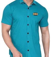 Stylish Cotton Blend Short  Sleeves Shirt For Men-thumb4