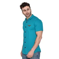 Stylish Cotton Blend Short  Sleeves Shirt For Men-thumb2