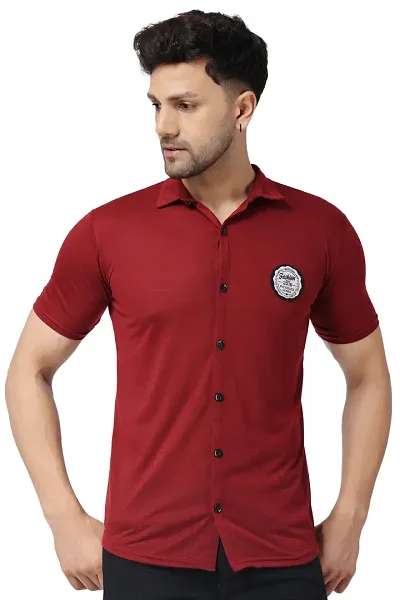 Stylish Multicoloured Cotton Short Sleeves Shirt For Men