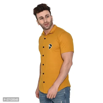 Stylish Cotton Blend Short  Sleeves Shirt For Men-thumb3