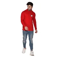 Men's Full Sleeves High Neck Tees ( Red )_S-thumb3