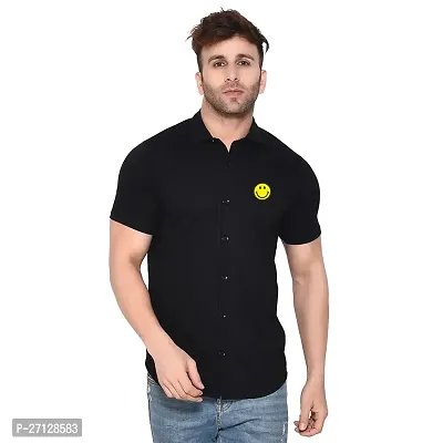 Stylish Cotton Blend Short  Sleeves Shirt For Men