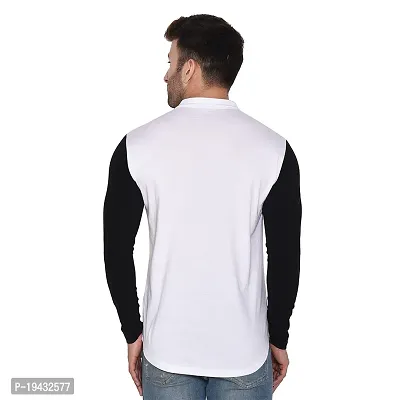 Tfurnish White Cotton Blend Solid Long Sleeves Casual Shirts For Men-thumb2